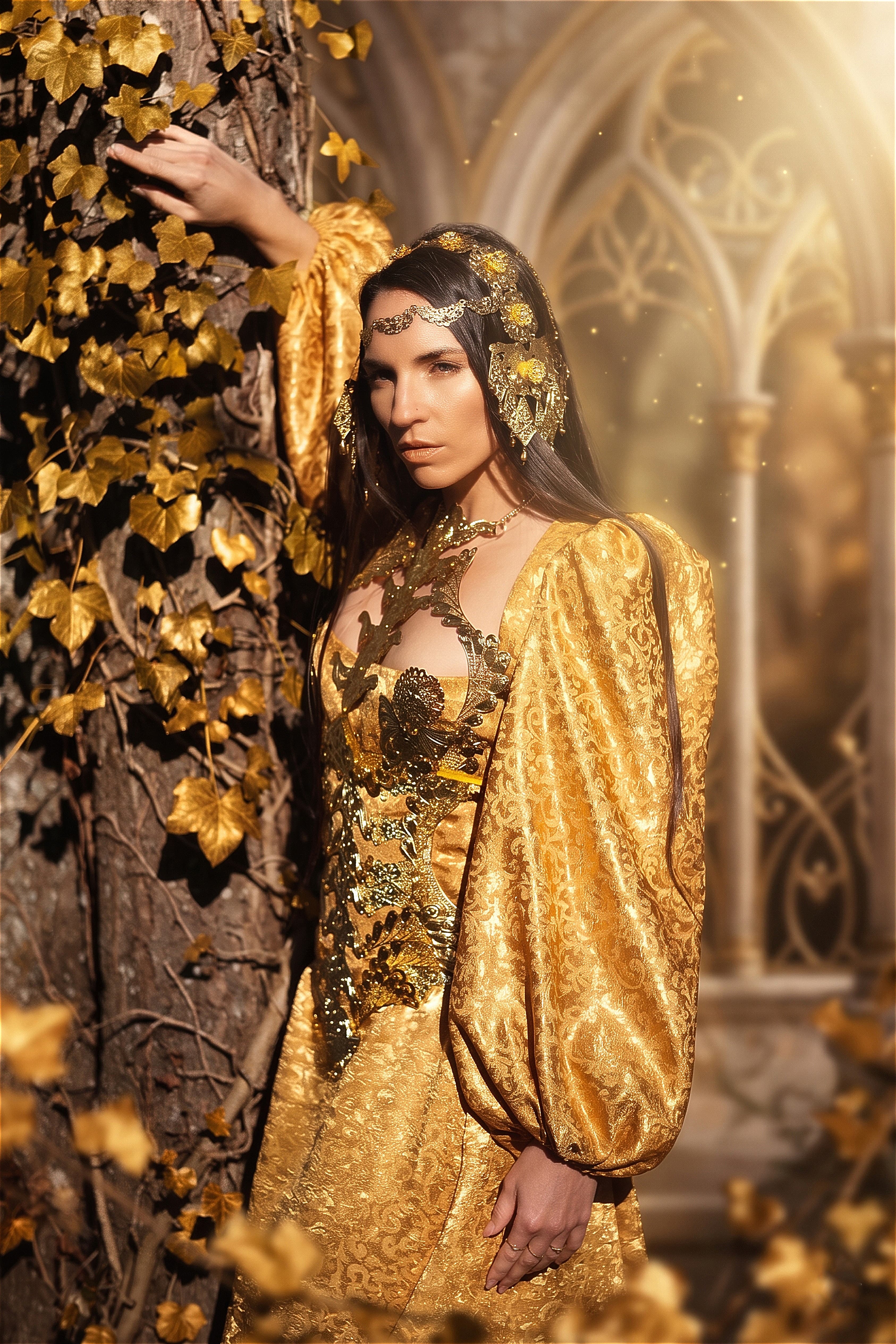 Collection Armures d'or – parures et armures dorées artisanales, esthétique dark fantasy luxe Tokyo Stories