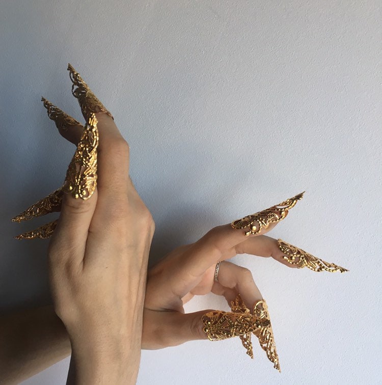 Griffes Odyssée – Armures d'Ongles Longues 4,5cm Or ou Argent | Tokyo Stories