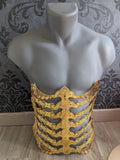 Ceinture Corset Underbust Spine XL – Armure de Corps Métal Or ou Argent Unisexe | Tokyo Stories