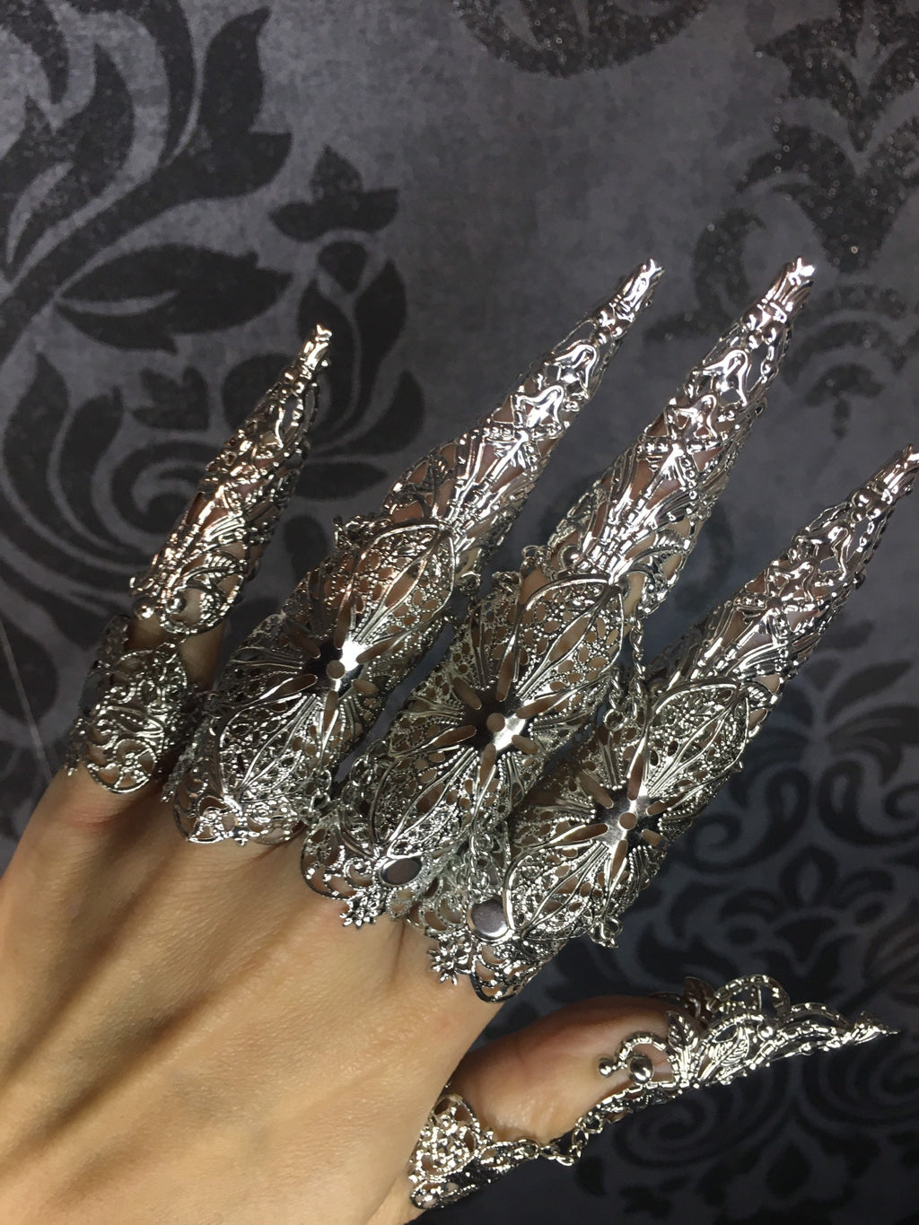 Armures de Doigts Souveraine Argent – Griffes Articulées Style 1 Doigts Longs | Tokyo Stories
