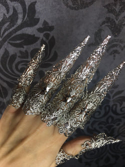 Armures de Doigts Souveraine Argent – Griffes Articulées Style 1 Doigts Longs | Tokyo Stories
