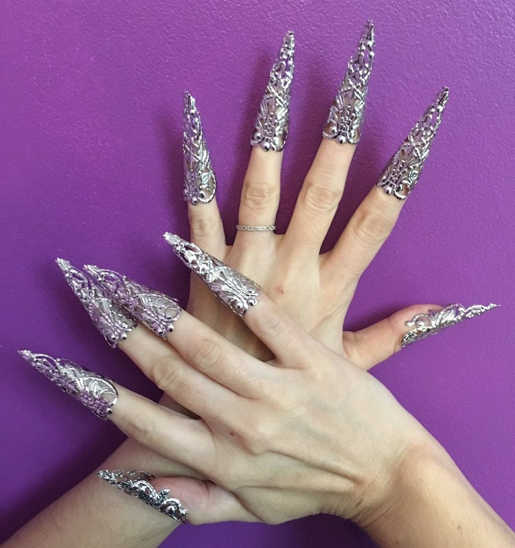 Griffes Odyssée – Armures d'Ongles Longues 4,5cm Or ou Argent | Tokyo Stories Argent