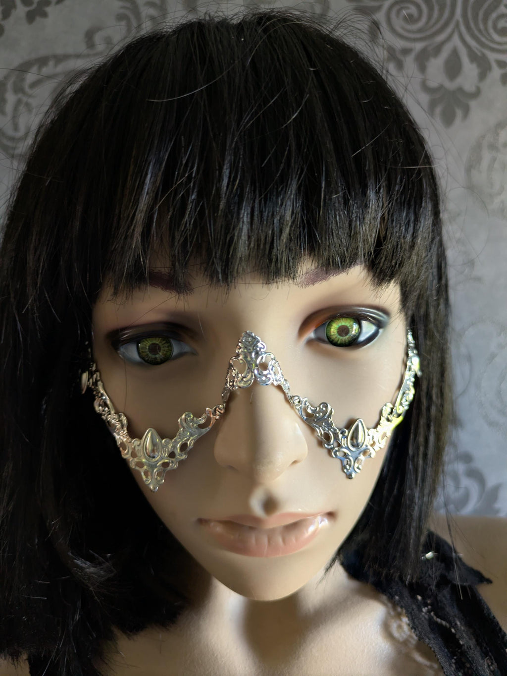 Bridge de Nez Armure Chrome – Harnais de Visage Argenté Sans Piercing | Tokyo Stories