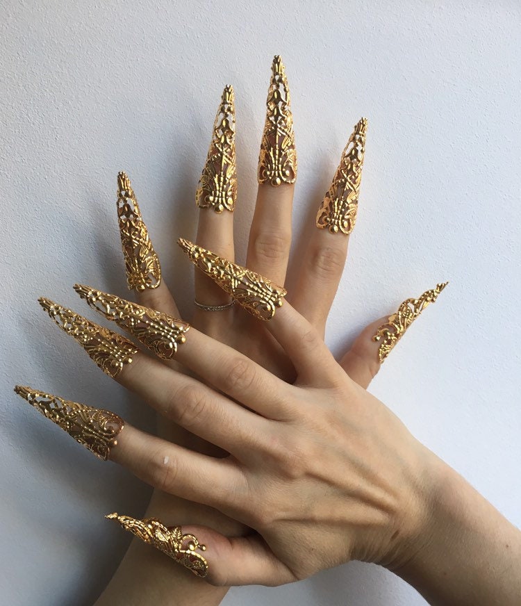 Griffes Odyssée – Armures d'Ongles Longues 4,5cm Or ou Argent | Tokyo Stories
