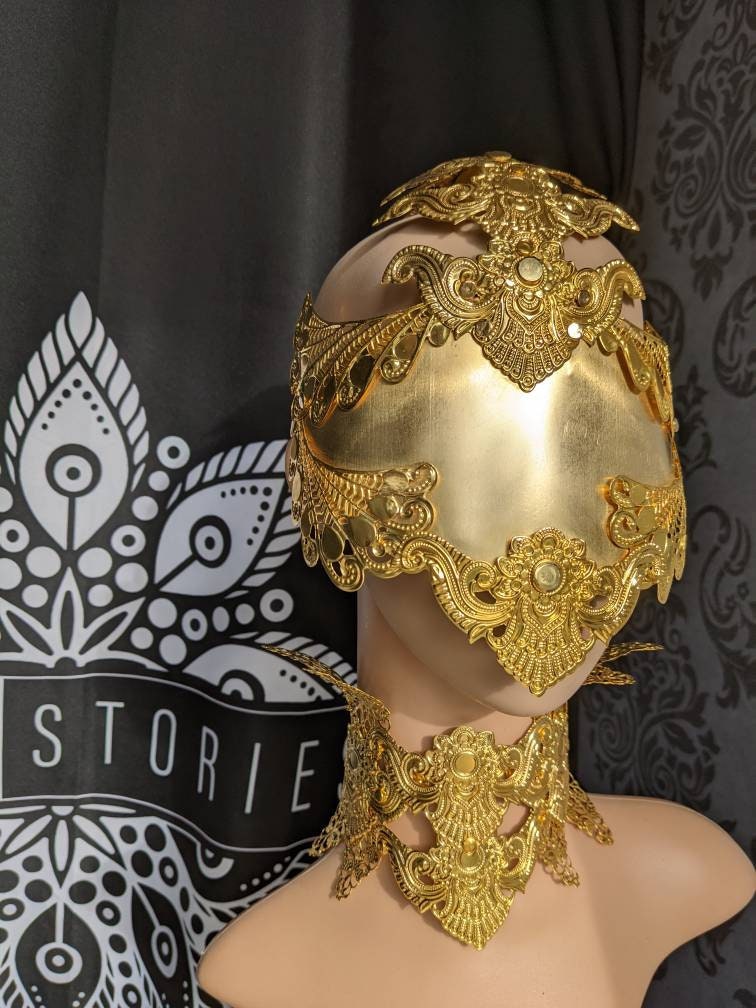 Collier Fraise Impériale – Armure de Cou Dentelle Métal Doré Col Victorien | Tokyo Stories