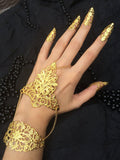 Parure Aura Divine – 10 Griffes & 2 Bijoux de Mains Métal Doré | Tokyo Stories