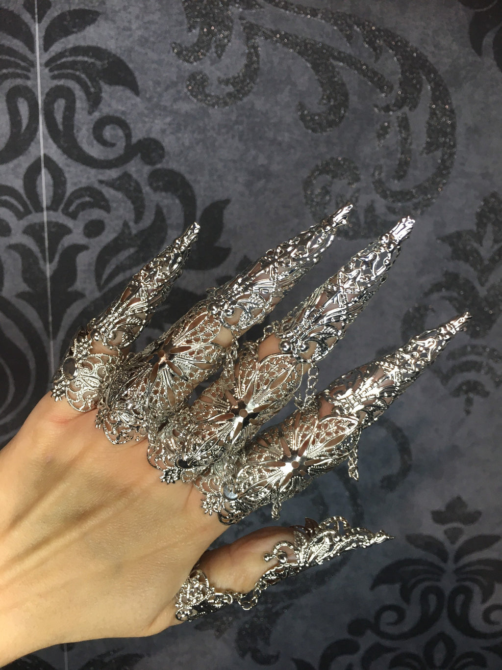 Armures de Doigts Souveraine Argent – Griffes Articulées Style 1 Doigts Longs | Tokyo Stories