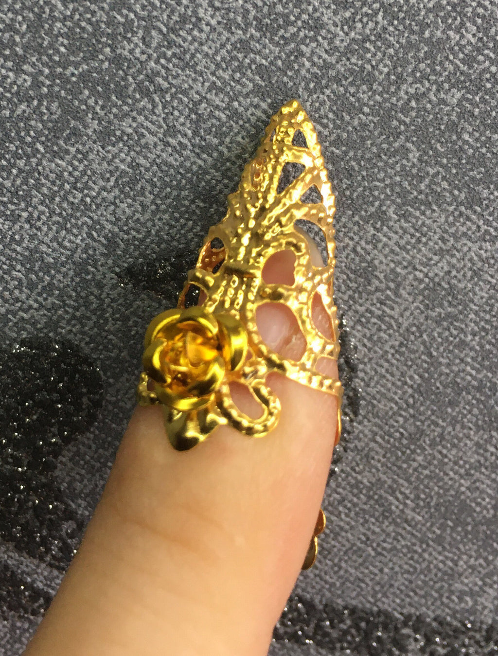 Bagues d'Ongles Ornementales – 10 Griffes Personnalisables Crâne/Fleur/Croix Or ou Argent | Tokyo Stories