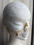 Bridge de Nez Feuilles d'Or – Bijou Elfique Visage Chaînes Sans Piercing | Tokyo Stories