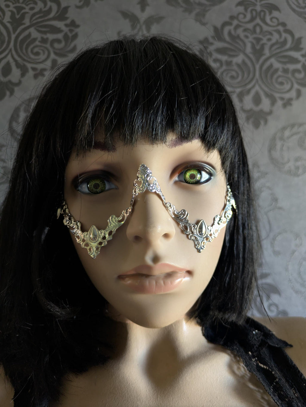 Bridge de Nez Armure Chrome – Harnais de Visage Argenté Sans Piercing | Tokyo Stories