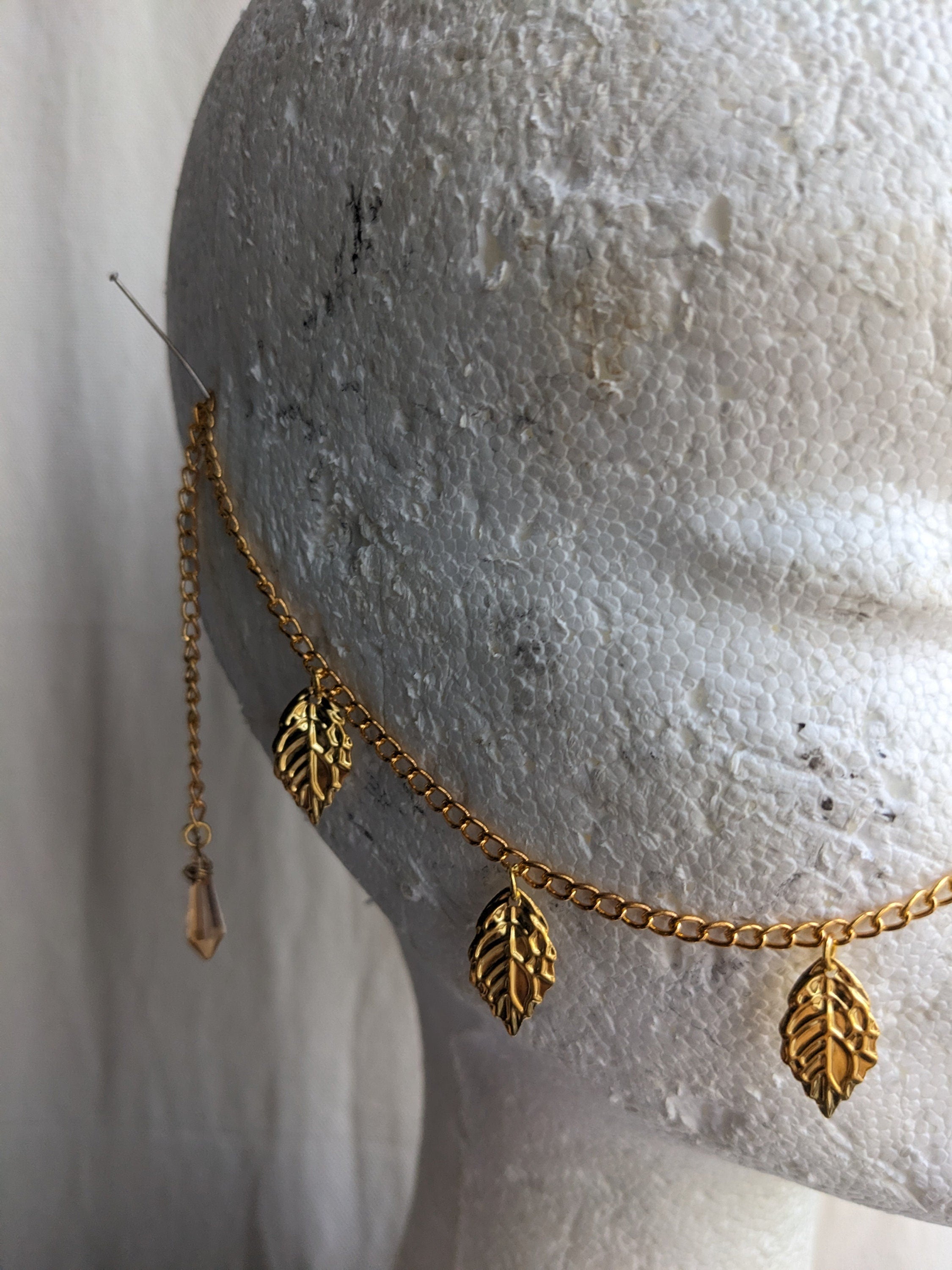 Bridge de Nez Feuilles d'Or – Bijou Elfique Visage Chaînes Sans Piercing | Tokyo Stories