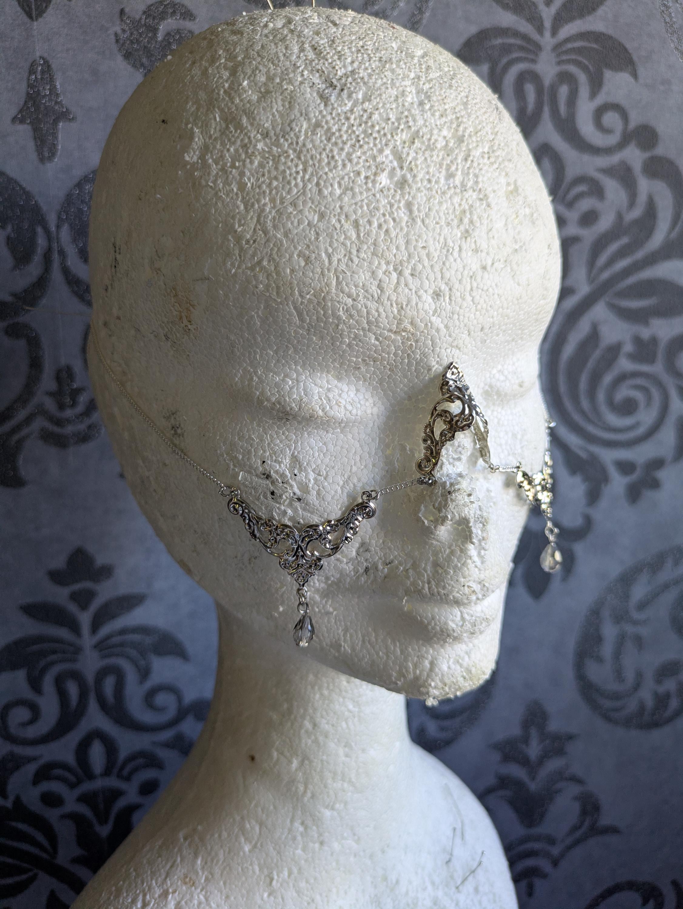 Bridge de Nez Larmes d'Argent – Bijou de Visage Chaînes Sans Piercing | Tokyo Stories