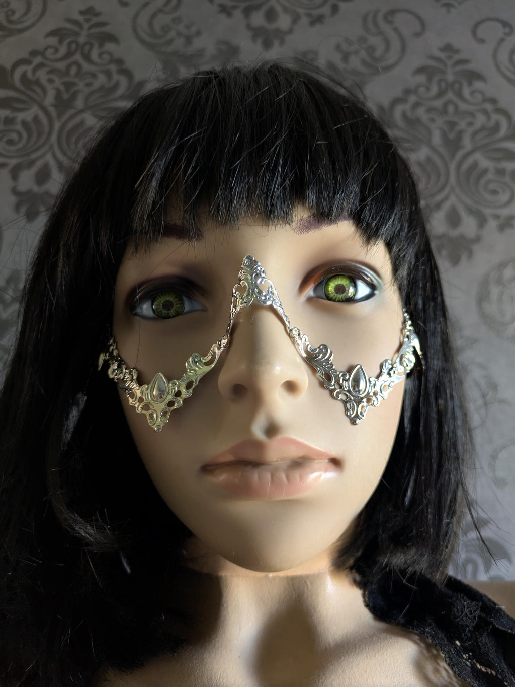 Bridge de Nez Armure Chrome – Harnais de Visage Argenté Sans Piercing | Tokyo Stories