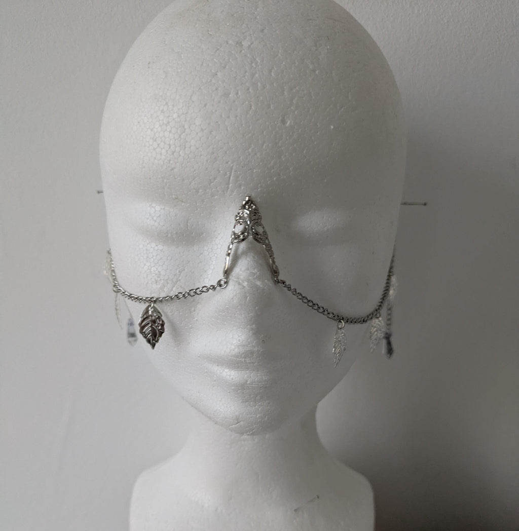 Bridge de Nez Feuilles d'Argent – Bijou Elfique Visage Chaînes Sans Piercing | Tokyo Stories