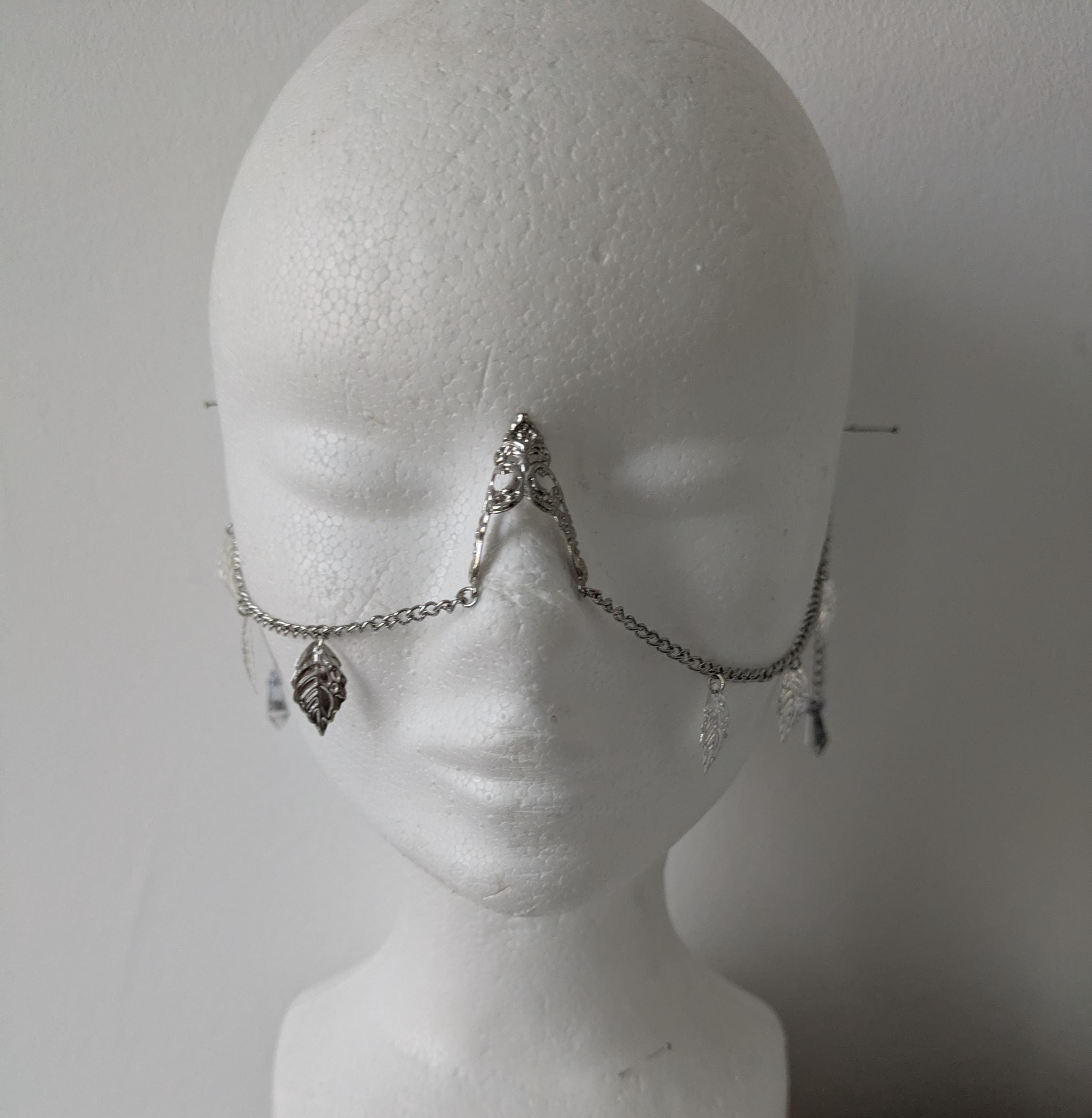 Bridge de Nez Feuilles d'Argent – Bijou Elfique Visage Chaînes Sans Piercing | Tokyo Stories