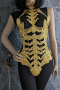 Body Corset Armure Déesse Baroque – Bustier Métal Doré Pièce Unique | Tokyo Stories