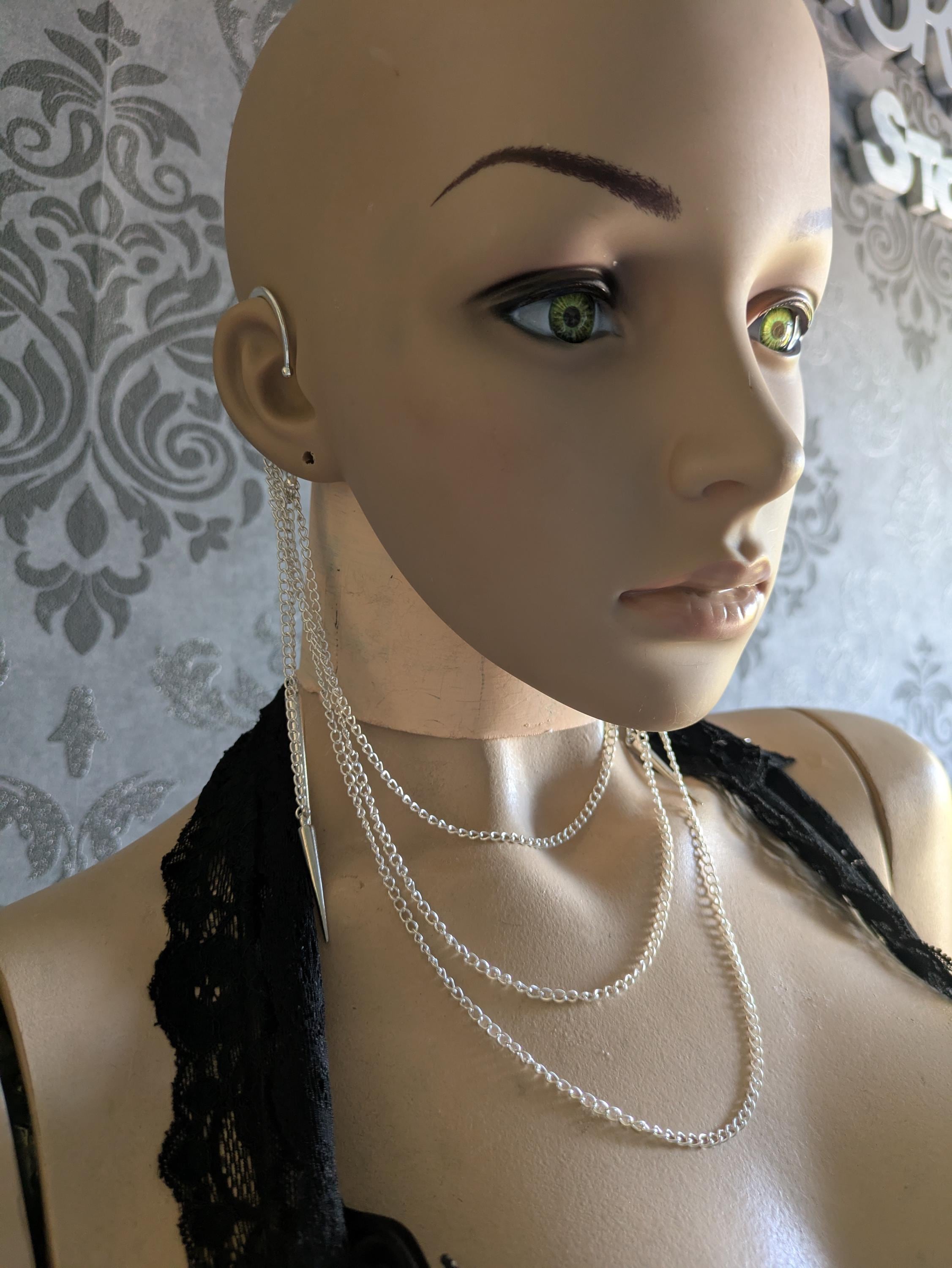 Parure Aura de Chaînes – Bijou d'Oreille à Oreille Or ou Argent | Tokyo Stories