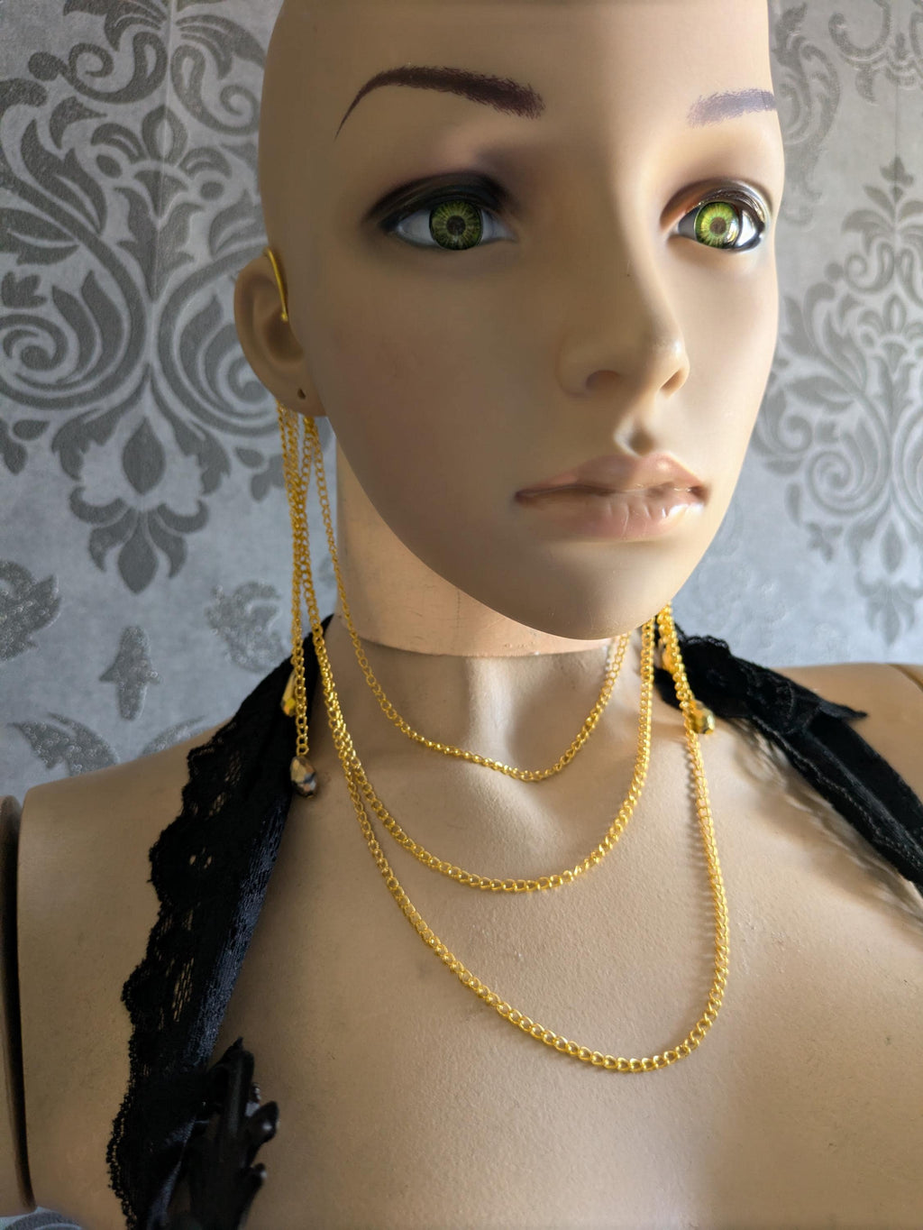 Parure Aura de Chaînes – Bijou d'Oreille à Oreille Or ou Argent | Tokyo Stories