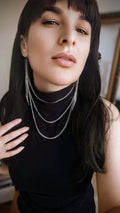 Parure Aura de Chaînes – Bijou d'Oreille à Oreille Or ou Argent | Tokyo Stories Argent