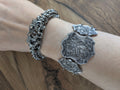 Bracelet Médiéval Blason Lion – Articulé Cotte de Maille Acier