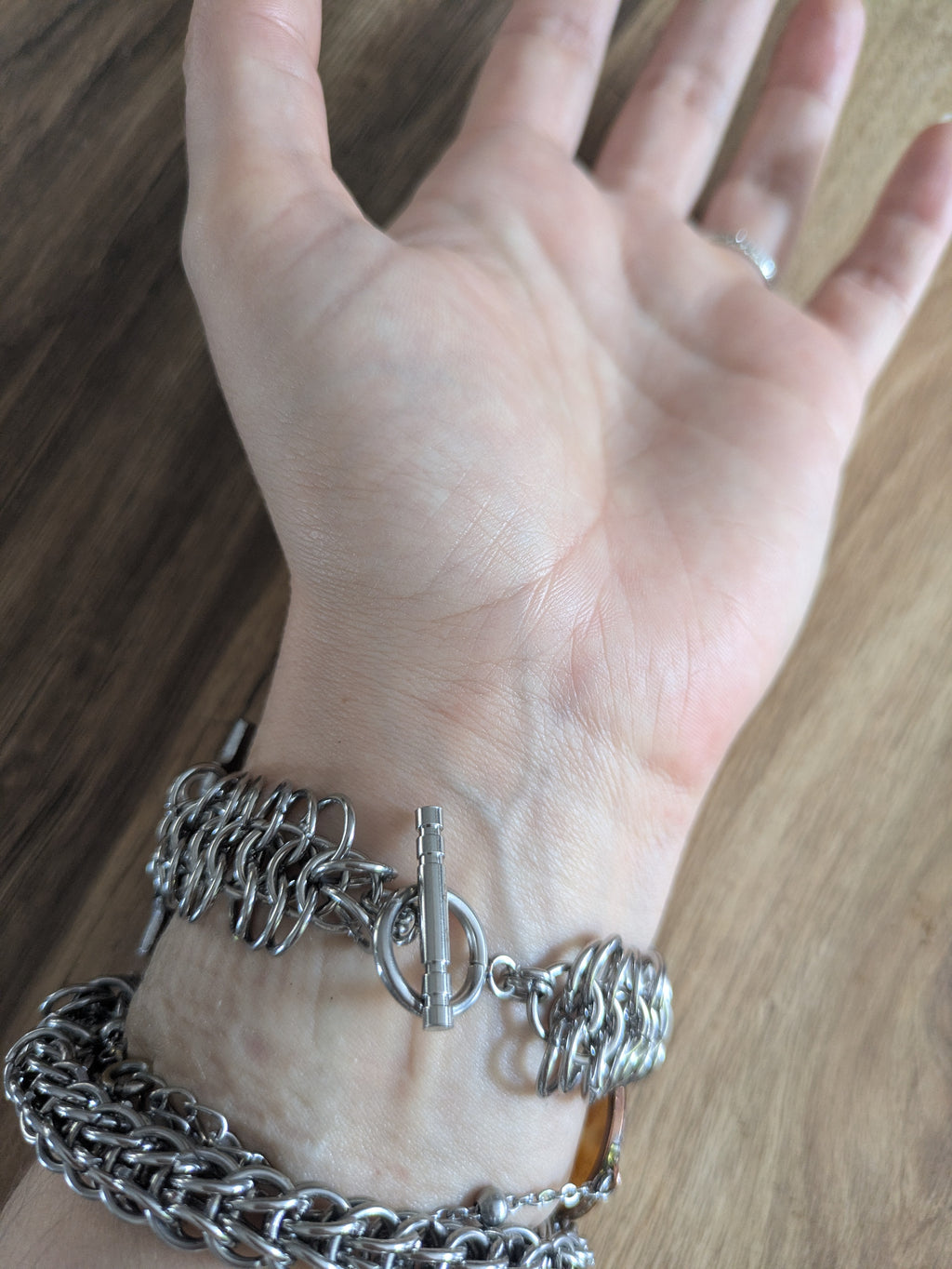 Bracelet Médiéval Blason Griffon – 3 Pièces Dos de Dragon