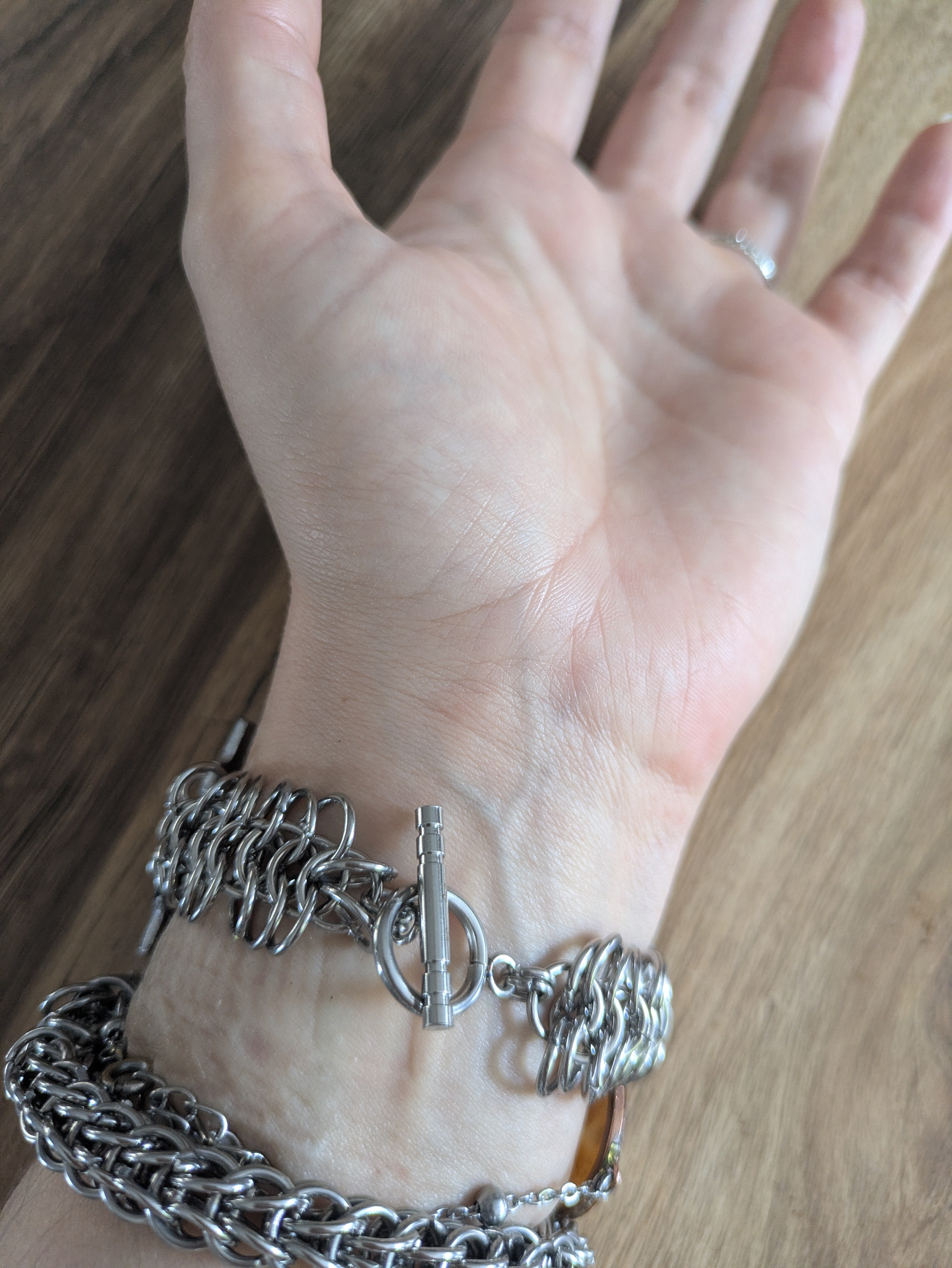 Bracelet Médiéval Blason Griffon – 3 Pièces Dos de Dragon