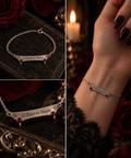 Le Baiser du Vampire – Collier/Bracelet Gothique Grenat Dark Romance & Vampirecore