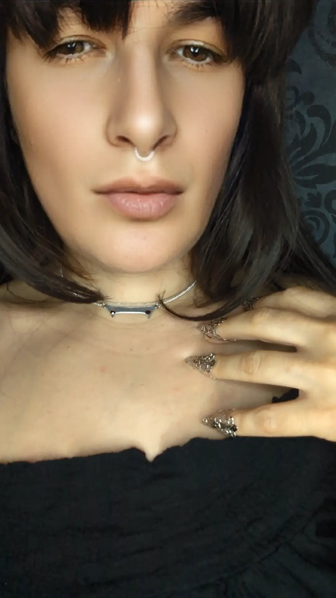Le Baiser du Vampire – Collier/Bracelet Gothique Grenat Dark Romance & Vampirecore